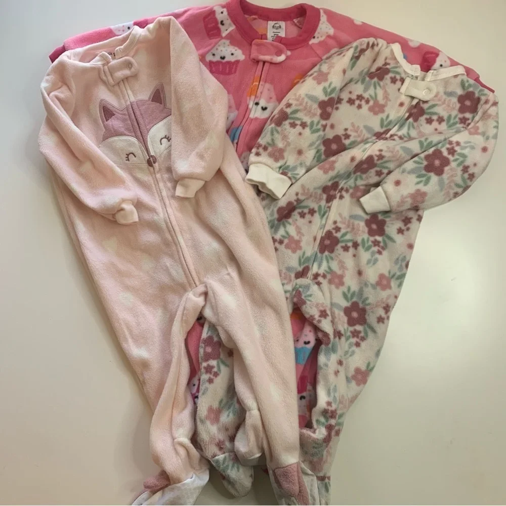 Gerber‎ Pink and Cream Kids Footies Set